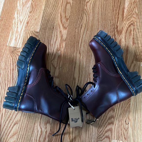 NWT Free People Dr. Martens Audrick Brando Leather Lace-Up Boots Size 7, 8, or 9 - Picture 10 of 17